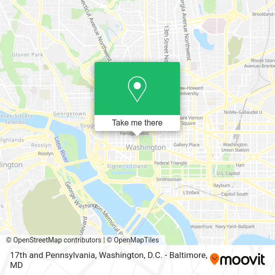 17th and Pennsylvania map