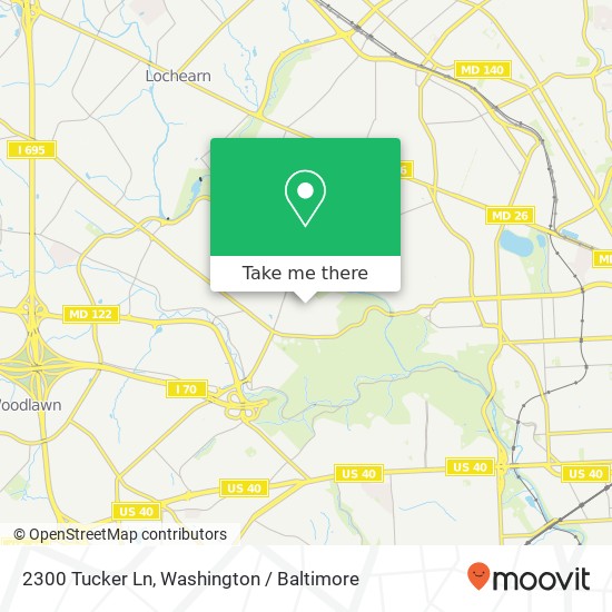 Mapa de 2300 Tucker Ln, Gwynn Oak, MD 21207