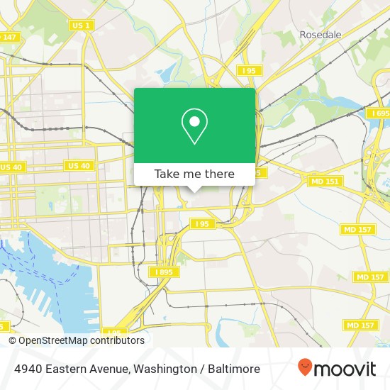 Mapa de 4940 Eastern Avenue, 4940 Eastern Ave, Baltimore, MD 21224, USA