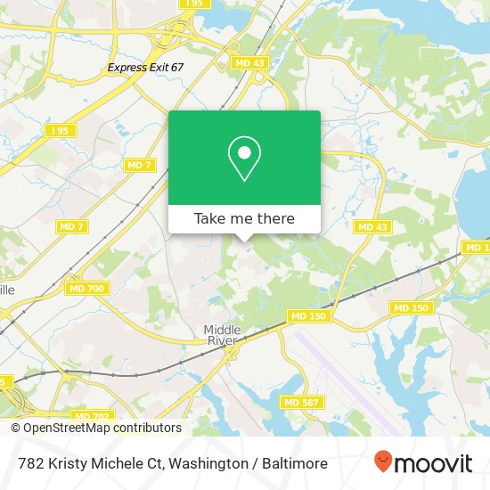 782 Kristy Michele Ct, Middle River, MD 21220 map