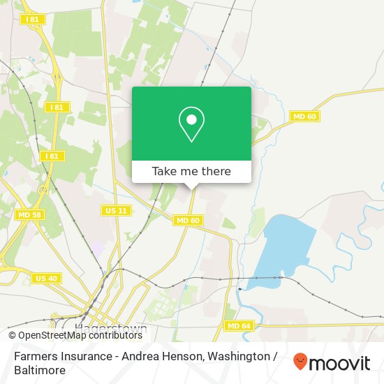 Mapa de Farmers Insurance - Andrea Henson, 19414 Leitersburg Pike