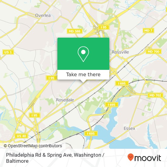 Philadelphia Rd & Spring Ave, Rosedale, MD 21237 map