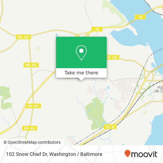 Mapa de 102 Snow Chief Dr, Havre de Grace, MD 21078