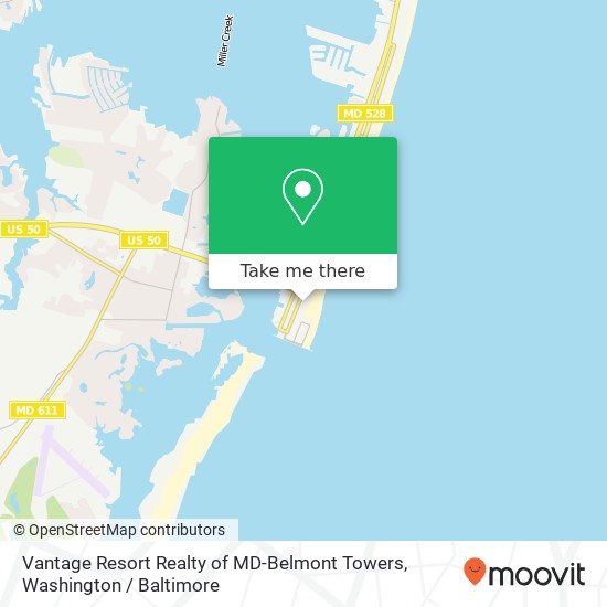 Mapa de Vantage Resort Realty of MD-Belmont Towers, 2 Dorchester St