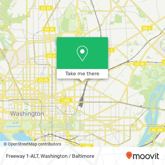 Mapa de Freeway 1-ALT, Washington, DC 20002