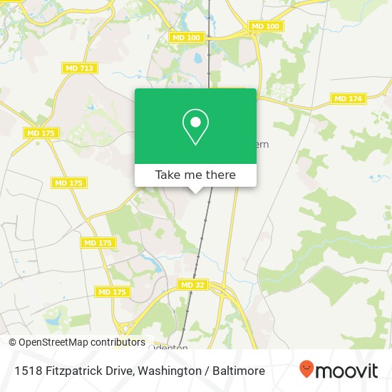 1518 Fitzpatrick Drive, 1518 Fitzpatrick Dr, Severn, MD 21144, USA map