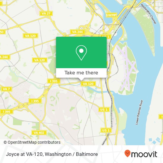 Joyce at VA-120, Arlington, VA 22202 map