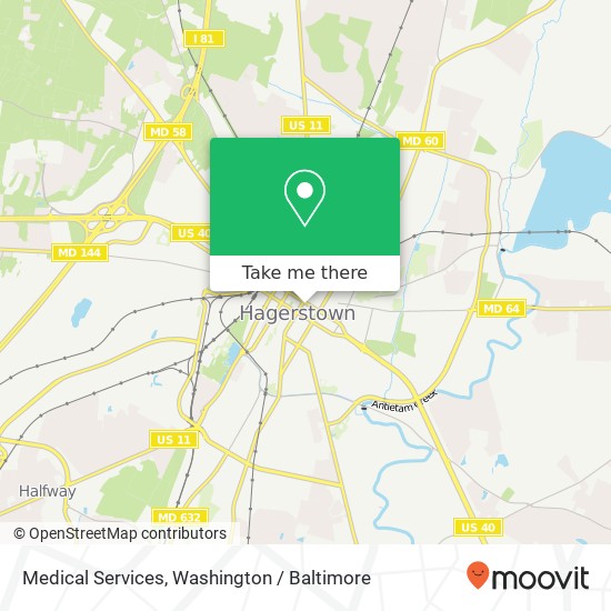 Mapa de Medical Services, 44 N Potomac St