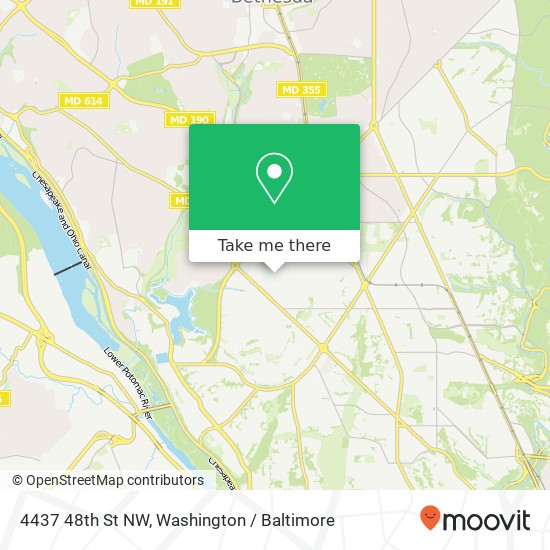 Mapa de 4437 48th St NW, Washington, DC 20016