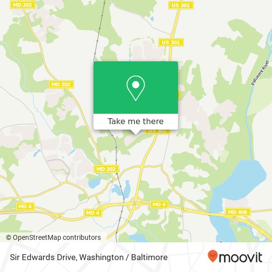 Mapa de Sir Edwards Drive, Sir Edwards Dr, 3, Marlboro, MD 20772, USA