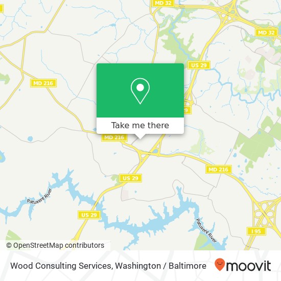 Mapa de Wood Consulting Services, 8161 Maple Lawn Blvd