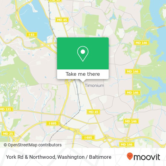 York Rd & Northwood, Lutherville Timonium, MD 21093 map