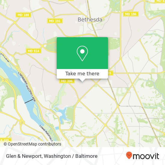 Mapa de Glen & Newport, Bethesda, MD 20816