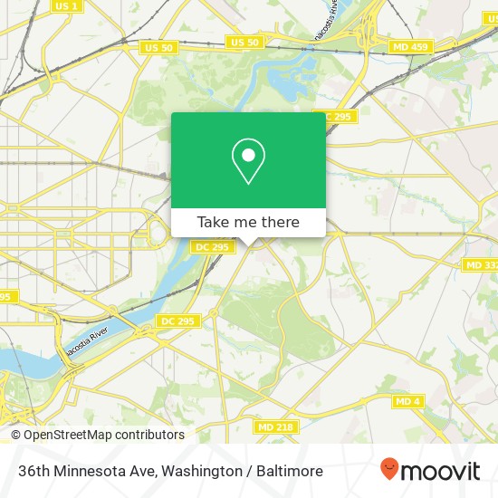 36th Minnesota Ave, Washington, DC 20019 map