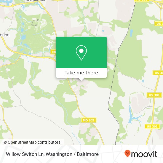 Mapa de Willow Switch Ln, Upper Marlboro, MD 20774