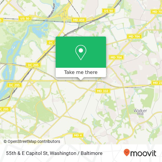 55th & E Capitol St, Washington, DC 20019 map