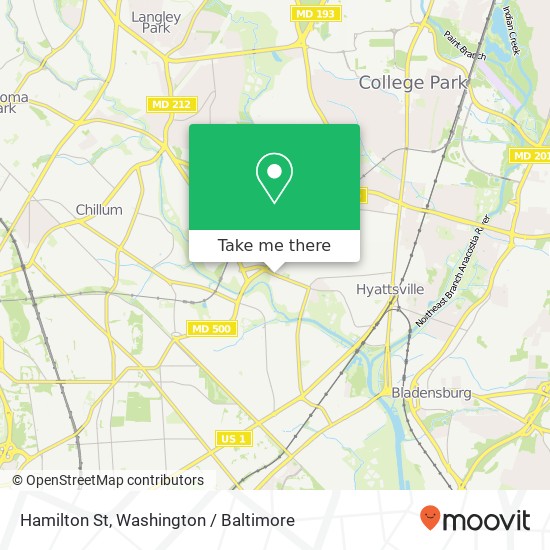 Mapa de Hamilton St, Hyattsville, MD 20782