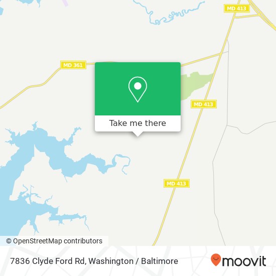 Mapa de 7836 Clyde Ford Rd, Westover, MD 21871