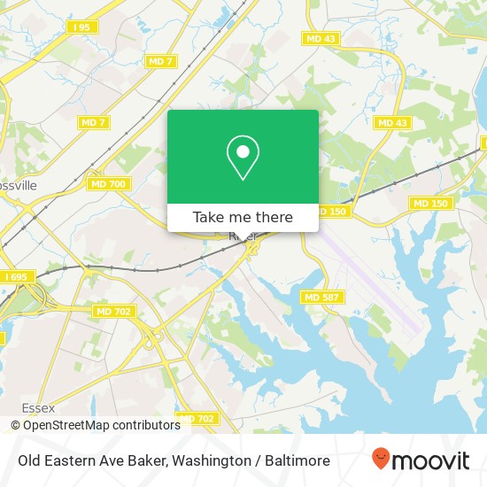 Mapa de Old Eastern Ave Baker, Middle River, MD 21220