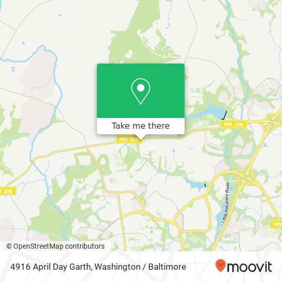 Mapa de 4916 April Day Garth, Columbia, MD 21044
