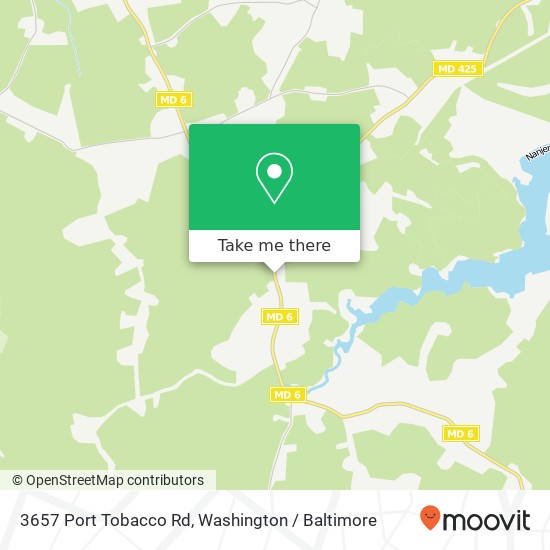 Mapa de 3657 Port Tobacco Rd, Nanjemoy, MD 20662