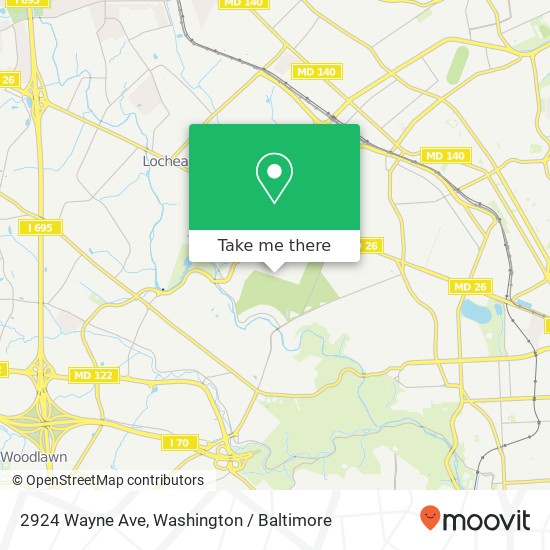 Mapa de 2924 Wayne Ave, Gwynn Oak, MD 21207