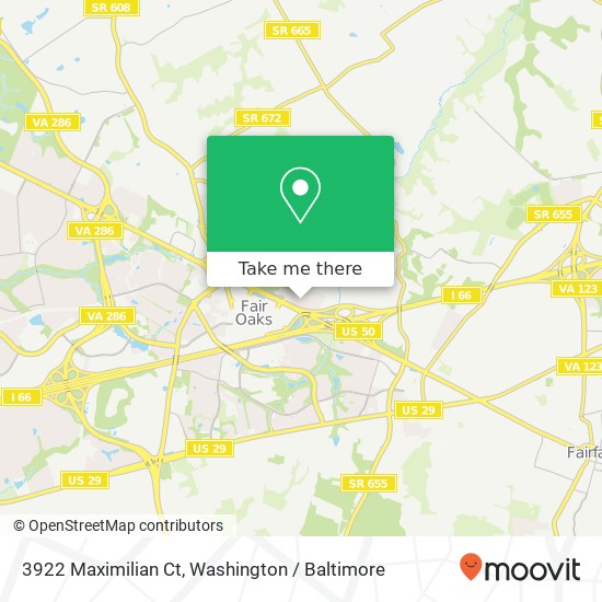 Mapa de 3922 Maximilian Ct, Fairfax, VA 22033