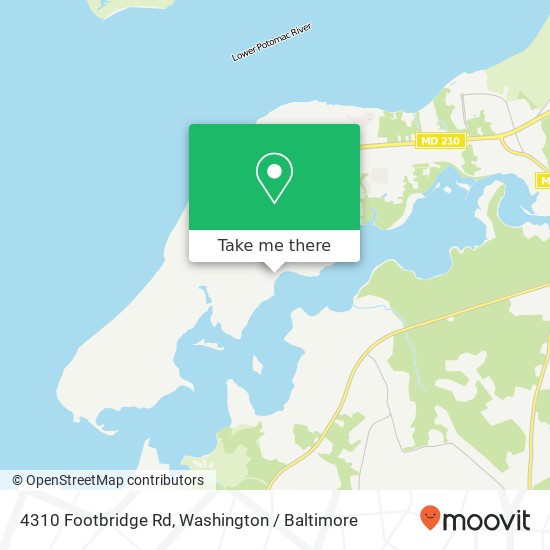 Mapa de 4310 Footbridge Rd, Indian Head, MD 20640