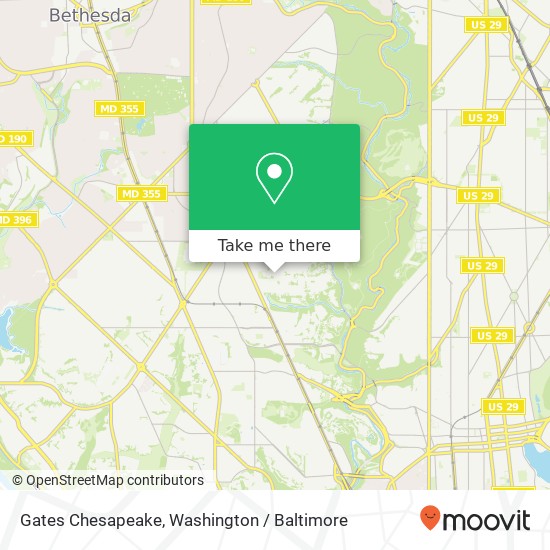Mapa de Gates Chesapeake, Washington, DC 20008