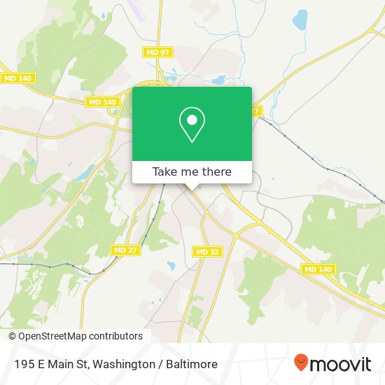 Mapa de 195 E Main St, Westminster, MD 21157