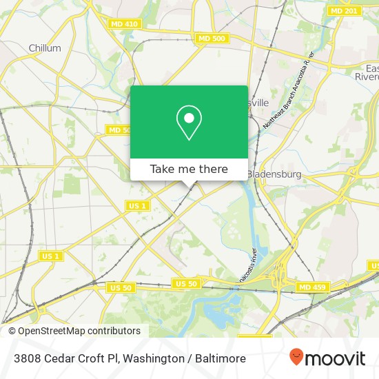 3808 Cedar Croft Pl, Brentwood, MD 20722 map