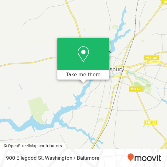 Mapa de 900 Ellegood St, Salisbury, MD 21801