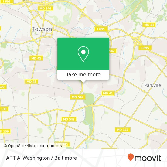 Mapa de APT A, 6680 Collinsdale Rd APT A, Parkville, MD 21234, USA