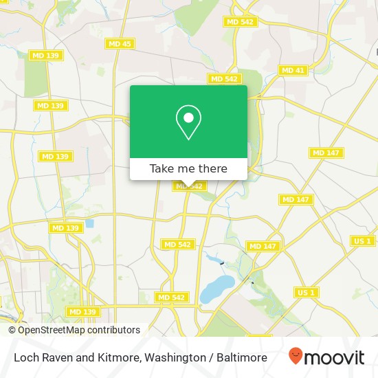 Loch Raven and Kitmore, Baltimore, MD 21239 map