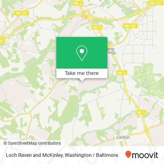 Mapa de Loch Raven and McKinley, Temple Hills, MD 20748