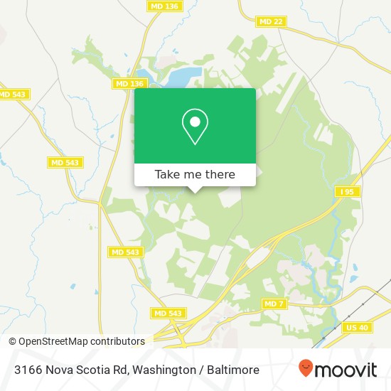 Mapa de 3166 Nova Scotia Rd, Bel Air, MD 21015