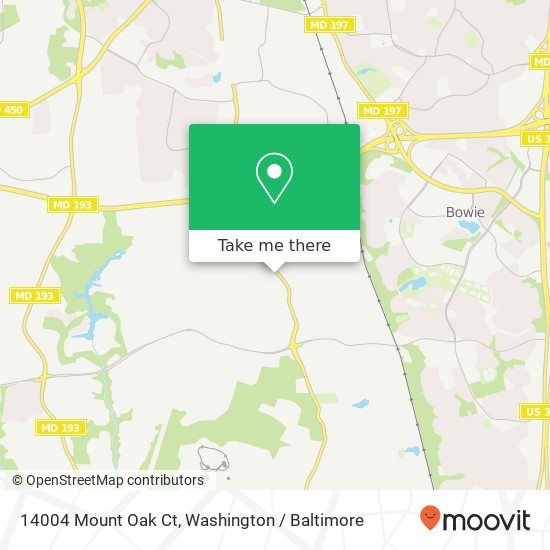 Mapa de 14004 Mount Oak Ct, Bowie, MD 20721