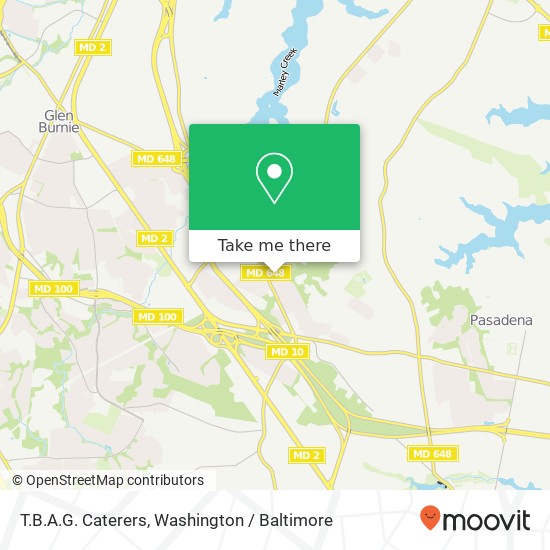 T.B.A.G. Caterers map