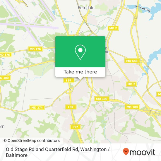 Old Stage Rd and Quarterfield Rd, Glen Burnie, MD 21061 map