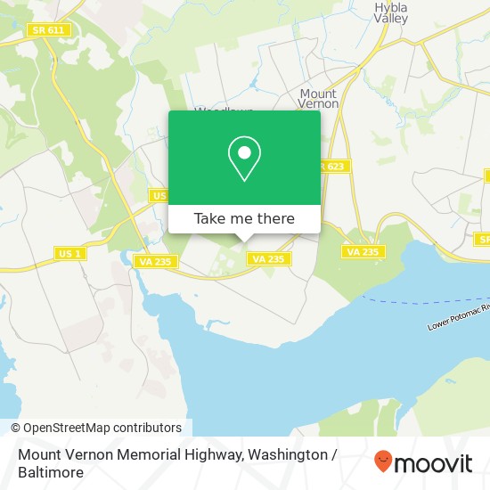 Mapa de Mount Vernon Memorial Highway
