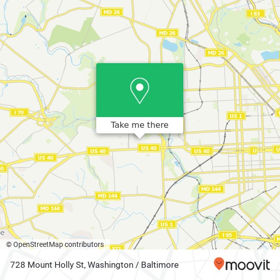 Mapa de 728 Mount Holly St, Baltimore, MD 21229