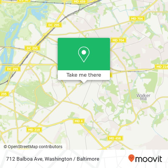 Mapa de 712 Balboa Ave, Capitol Heights, MD 20743