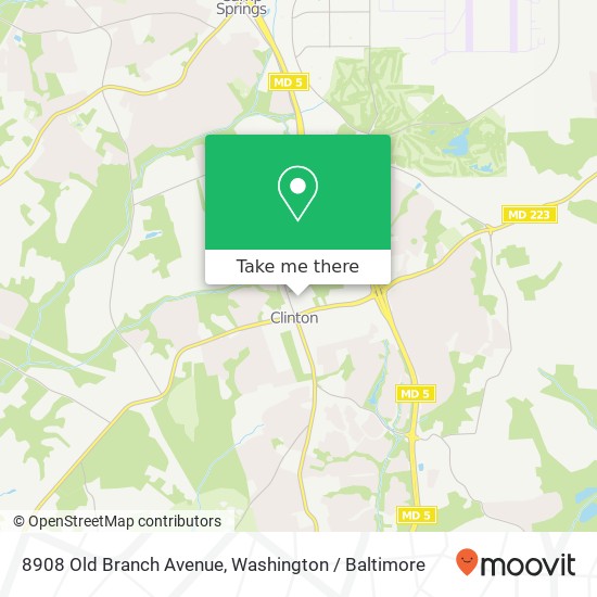 8908 Old Branch Avenue, 8908 Old Branch Ave, Clinton, MD 20735, USA map