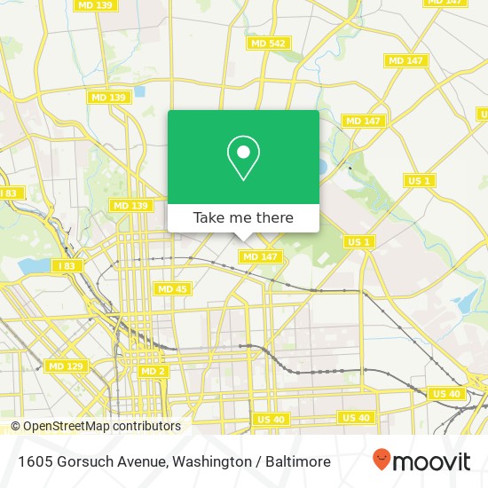 1605 Gorsuch Avenue, 1605 Gorsuch Ave, Baltimore, MD 21218, USA map