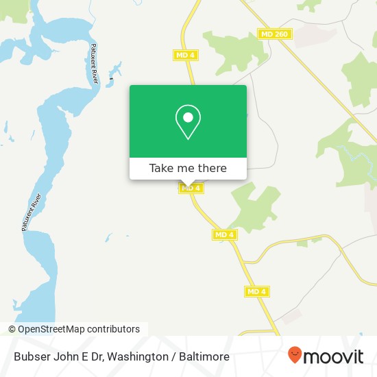 Mapa de Bubser John E Dr, 10264 Southern Maryland Blvd