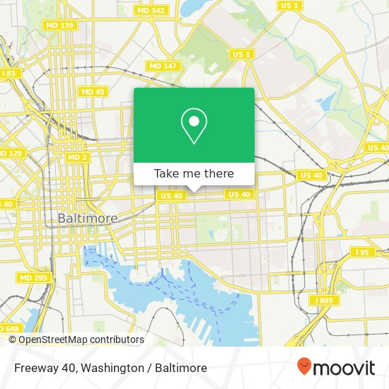 Mapa de Freeway 40, Baltimore (PATTERSON), MD 21231