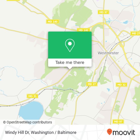 Mapa de Windy Hill Dr, Westminster, MD 21157