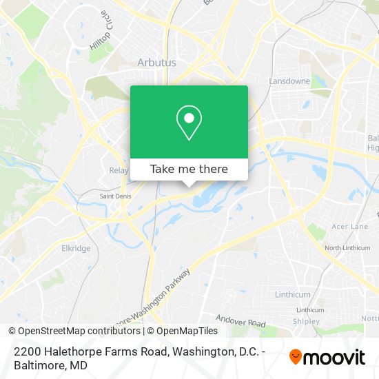 2200 Halethorpe Farms Road map