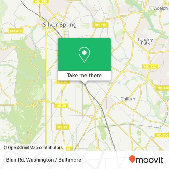Mapa de Blair Rd, Washington, DC 20012