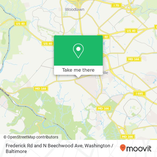 Frederick Rd and N Beechwood Ave, Catonsville, MD 21228 map